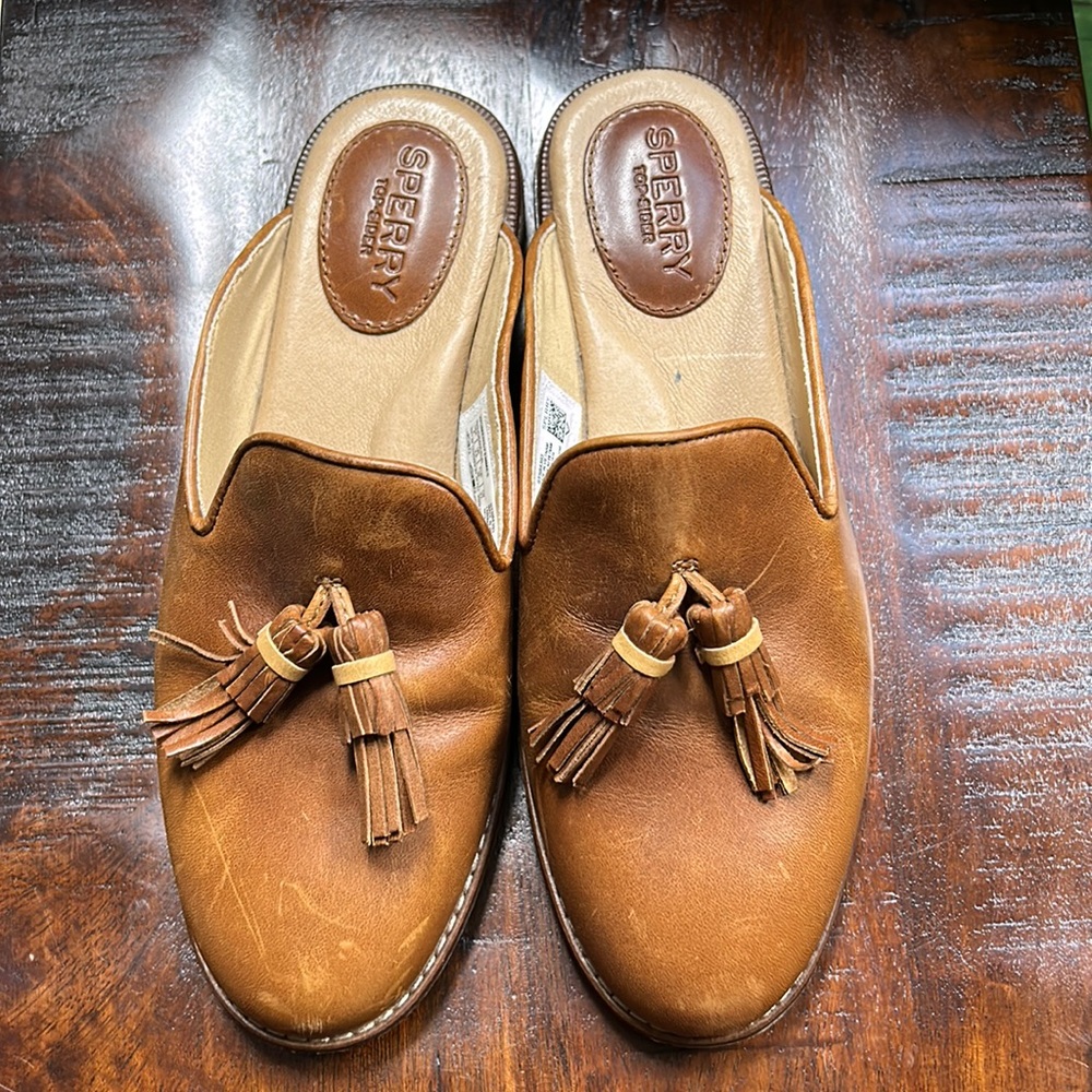 Sperry Top Sider Seaport Levy Tassel Mule size 6